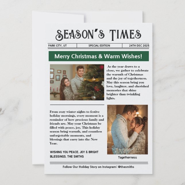 Boletín de noticias Archivo Foto Collage Navidad (Anverso)