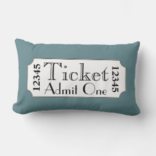 Boleto de Cine Retro Azul Almohada