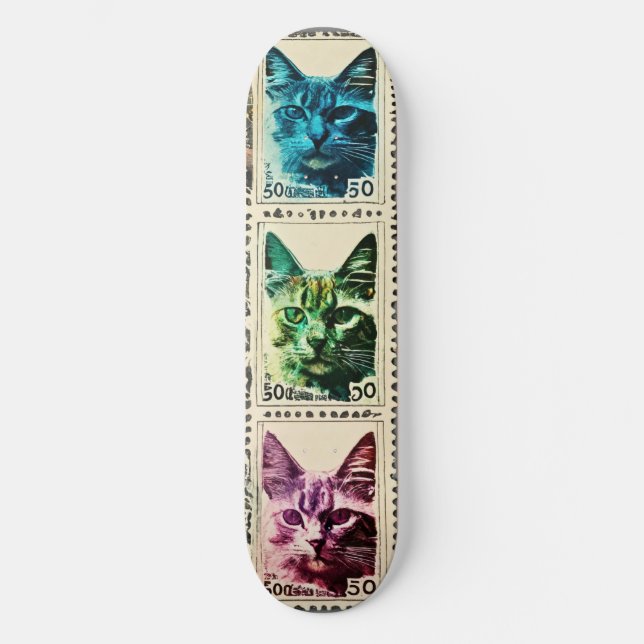 Boleto de Gato: Diseño Caprichoso de Monopatín (Anverso)