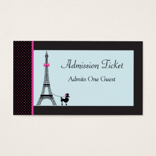 Boleto de la admisión del chica de la torre Eiffel