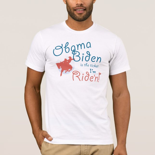 Boleto de Obama Biden soy camiseta de Ride'n (Anverso)