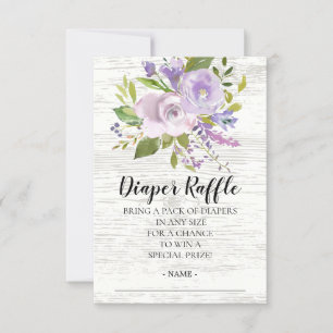 Boleto de Raffle Raffle de Baby Shower con flores 