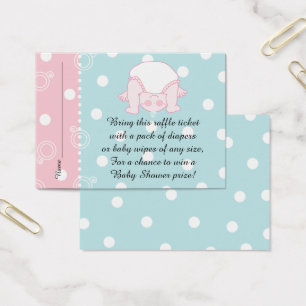 Boleto de rifa para Baby Shower / Bebé Azul Rosa