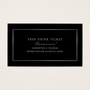 Boleto moderno y elegante, negro y plateado, bolet