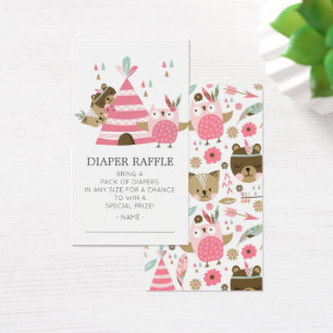 Boleto salvaje del pañal de Baby Shower del