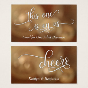 Boletos de Bebida con Letra Blanca y Luces de Esfe