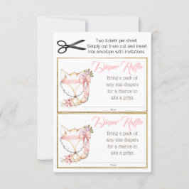 Boletos de Rifa de Pañales de Niña Zorra