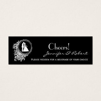 boletos modernos para bebidas de Bodas de parejas