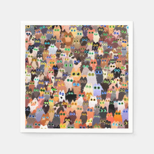 Boli en la servilleta de papel para gatos