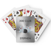 Boliche 300 cartas de juego personalizadas del Clu