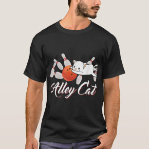 Boliche divertido de la camiseta del gato Alley