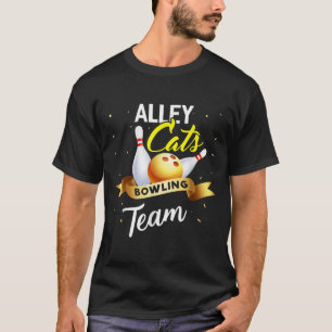 Boliche divertido de la camiseta del gato Alley