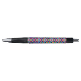 Bolígrafo A pen with a colorful geometric pattern 