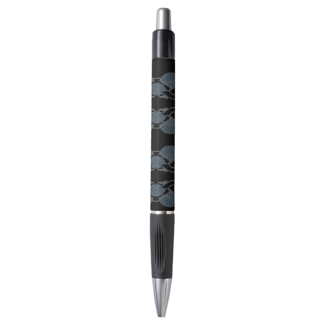 Bolígrafo Abanico Azul Elegante (Frente vertical)
