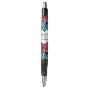 Bolígrafo Acuarela Arcoiris Mandala con corazón