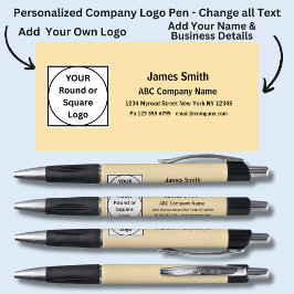 Bolígrafo Agregar nombre de detalles de la empresa en fondo 