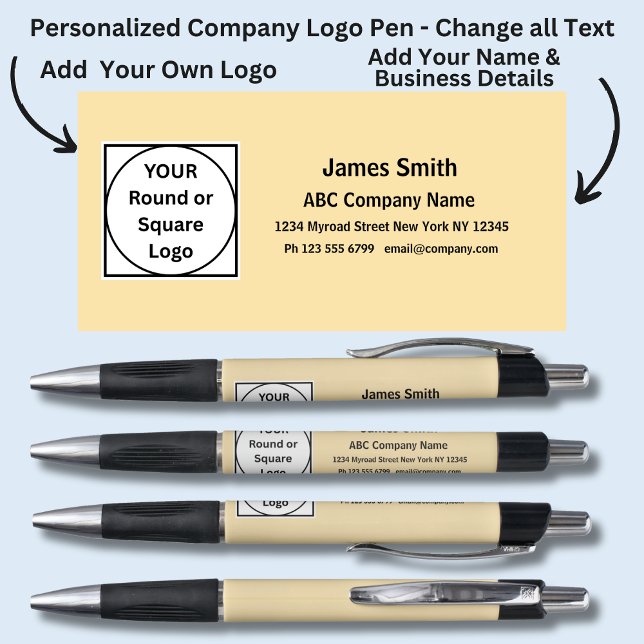 Bolígrafo Agregar nombre de detalles de la empresa en fondo  (Subido por el creador)