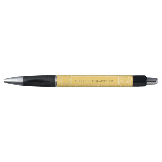 Bolígrafo Amarillo Prado Floral Personalizado Simplemente (Anverso)