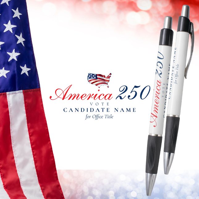 Bolígrafo America 250 Semiquincentennial Keepsake Patriotic (America 250 Semiquincentennial Patriotic Custom Keepsake for Campaign Donors Volunteers Staff Pen)