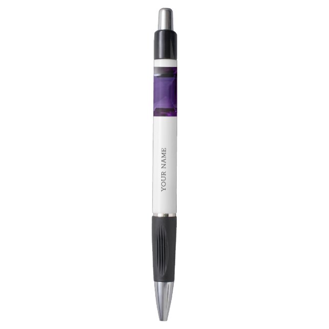 Bolígrafo Amethyst Gemstone Purple (Frente vertical)