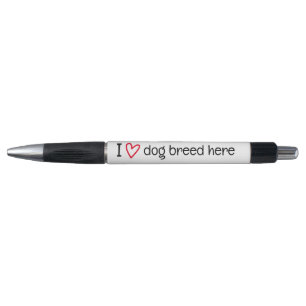 Bolígrafo Amo Agrega Tu Raza De Perro Favorita Personalizada
