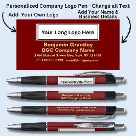 Bolígrafo Añadir nombre de detalles de la empresa, Naranja d