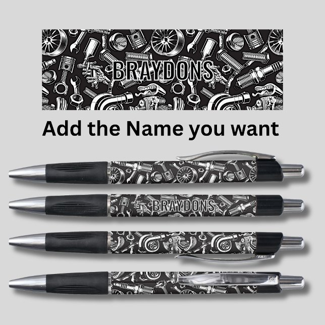 Bolígrafo Añadir nombre, piezas de auto automático, mecánico (Subido por el creador)