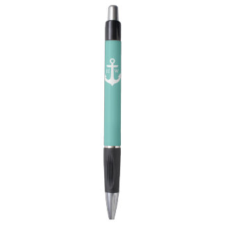 Bolígrafo Ancla azul de Seafoam con monograma