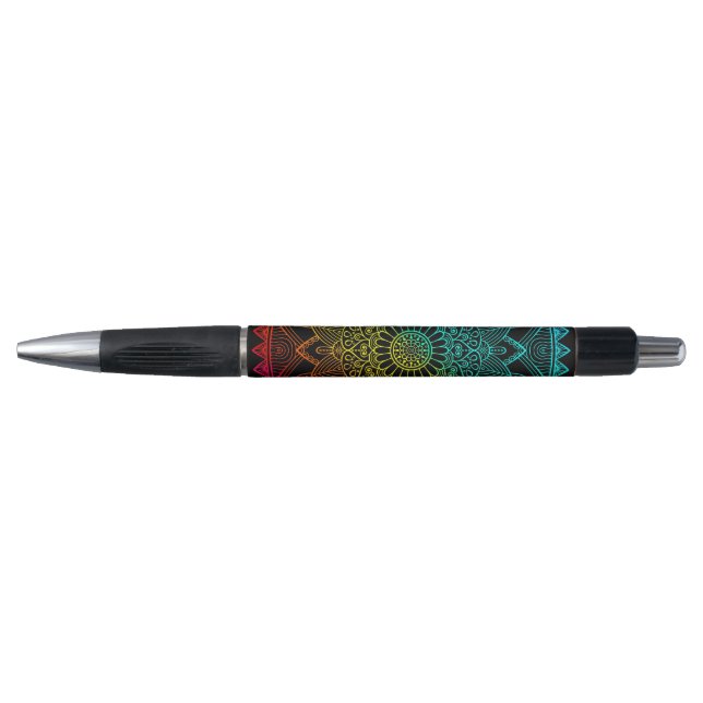 Bolígrafo Arcoíris Negro Psicodélico (Anverso)