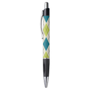 Bolígrafo Argyle azul y verde