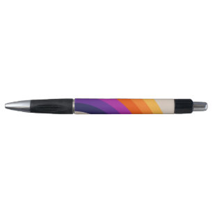 Bolígrafo Arte de arcoiris de estilo retro colorido