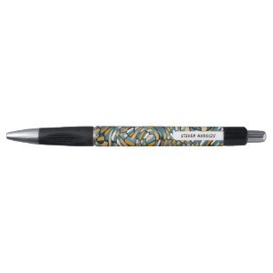 Bolígrafo Arte gris azul marrón beige negro moderno personal