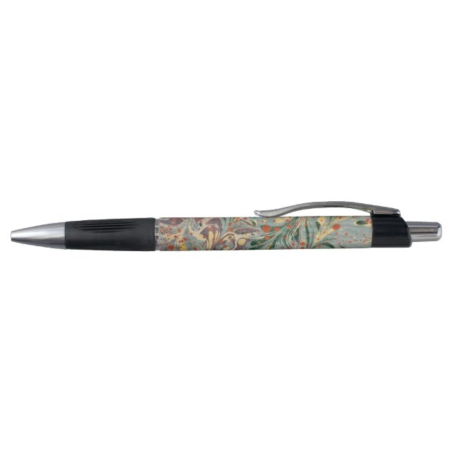 Bolígrafo Azul Melón Verde Marbleizado Vintage (Parte superior)