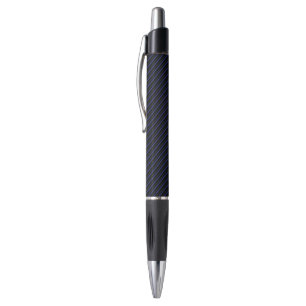 Bolígrafo Azul oscuro y negro diagonal rayado