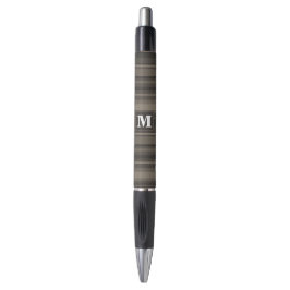 Bolígrafo Bandas de taupe monogramo