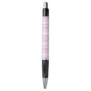 Bolígrafo Bandas rosadas para bebés monogramo