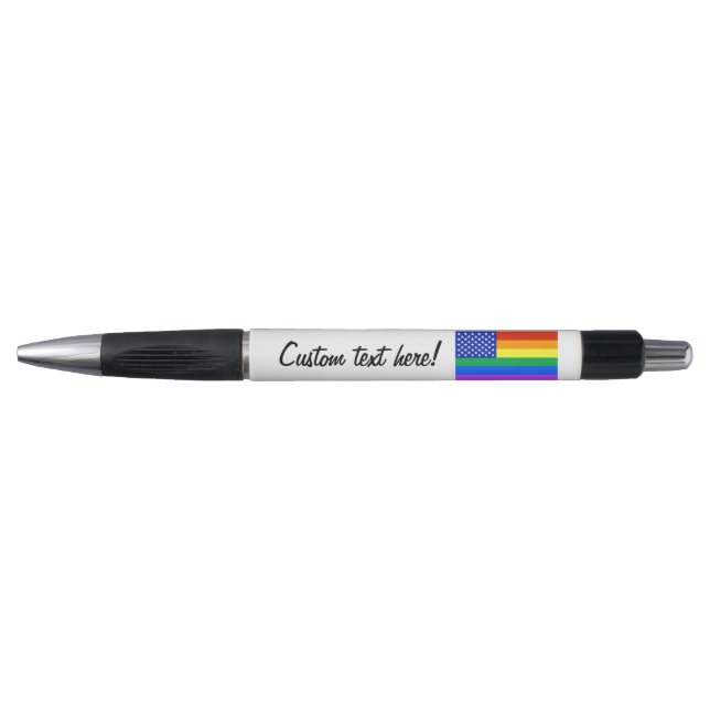 Bolígrafo Bandera americana del arco iris de LGBT (Anverso)