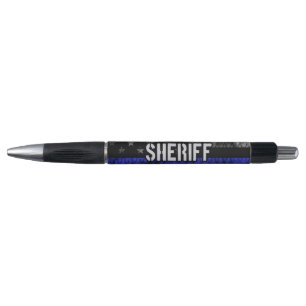 Bolígrafo Bandera policial del sheriff angustiada