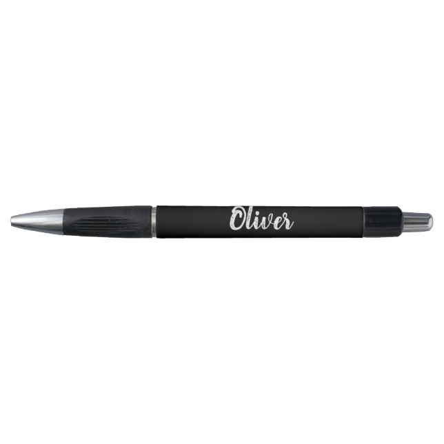 Bolígrafo Black White Custom Name Student Professional (Anverso)