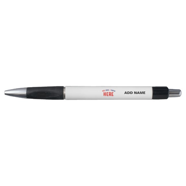 BOLÍGRAFO BLANCA MODERNA CON ESTILO PERSONALIZABLE VERIFICAD (Anverso)