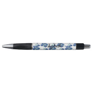 Bolígrafo Blue Floral Watercolor Pattern Pen