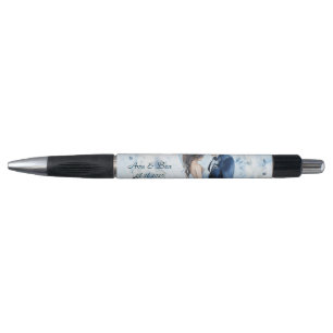 Bolígrafo Boda Groom y Duste Blue Alcohol Ink Bride