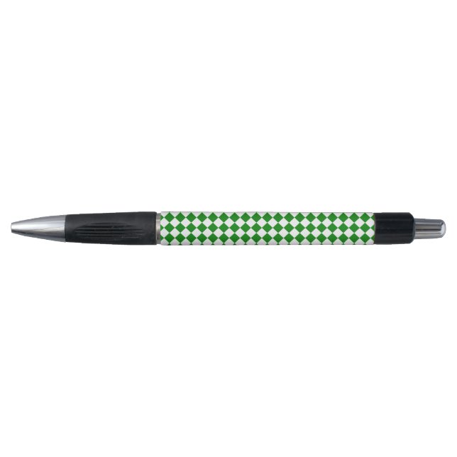 Bolígrafo Bold Green and White Chevron Pattern Classic Emmy (Anverso)