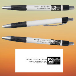 Bolígrafo Bulk Simple Business Logo Custom Text Black White