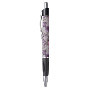 Bolígrafo campanas de mano violetas y modelo de mariposas
