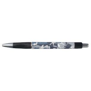 Bolígrafo Camuflaje azul de nieve en invierno, ejército