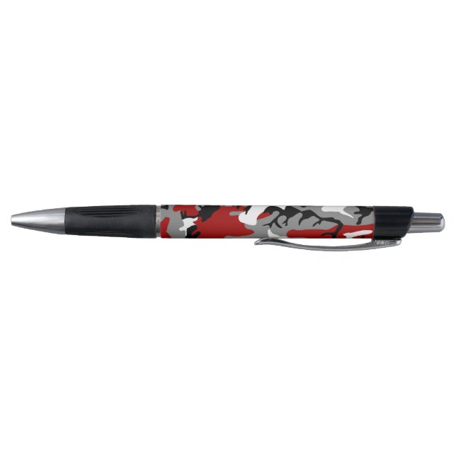 Bolígrafo Camuflaje rojo y gris, ejército (Parte de abajo)