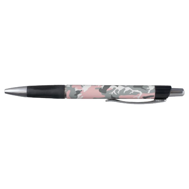 Bolígrafo Camuflaje rosa y gris, ejército, ejército (Parte de abajo)