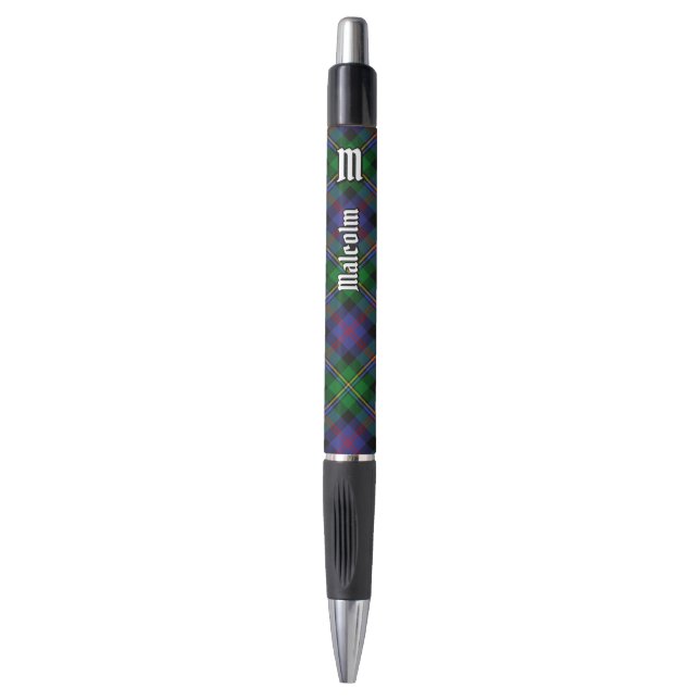 Bolígrafo Clan Malcolm Tartan (Frente vertical)