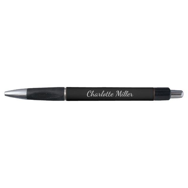 Bolígrafo Clásico de script de nombre negro (Anverso)